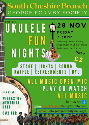 Branch Poster November 2025 with banjolele