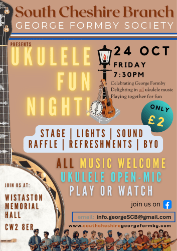 Branch Poster October 2025 with banjolele