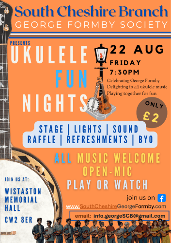 Branch Poster August 2025 with banjolele