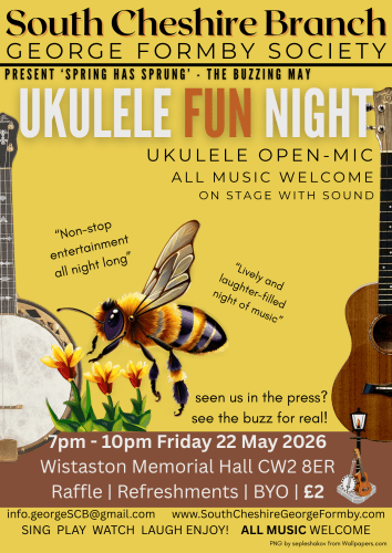 Branch Poster May 2026
with banjolele and bee