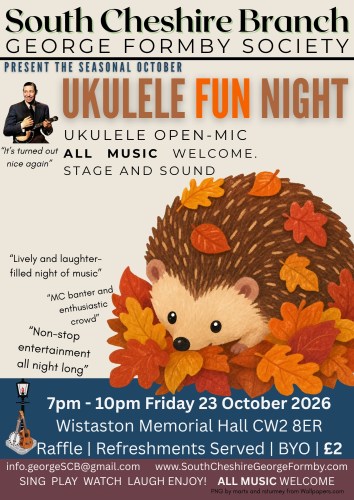 October poster with hedgehog